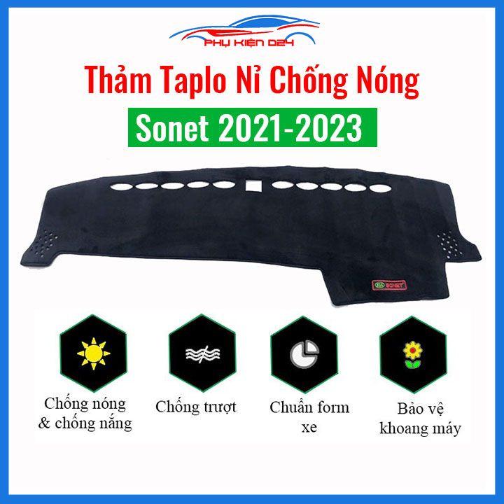 Thảm taplo xe ô tô Sonet 2021-2022-2023 chống nắng nóng làm mát xe mở rộng tầm nhìn