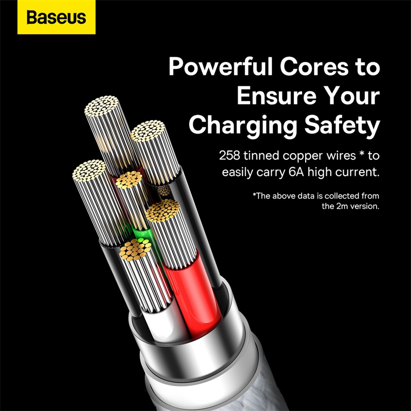 Cáp sạc Baseus Glimmer Series Fast Charging Data Cable USB to Type-C 100W (Hàng chính hãng)