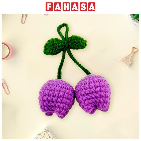 Móc Khoá Len Thủ Công Hoa Tulip - Màu Tím