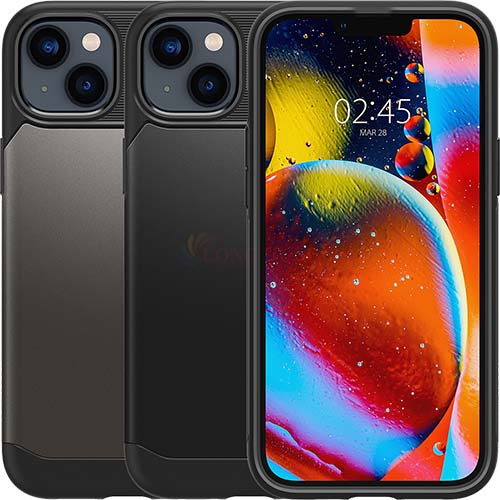 Ốp lưng chống sốc tích hợp chân đế Spigen Slim Armor iP 14 Pro Max/14 Pro/14 Plus/14 - Hàng chính hãng