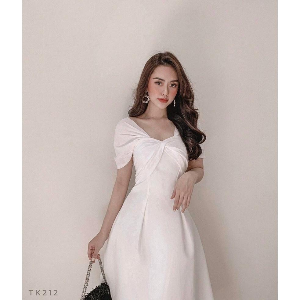 Đầm Dự Tiệc Xoắn Ngực Xinh Xắn - D0480