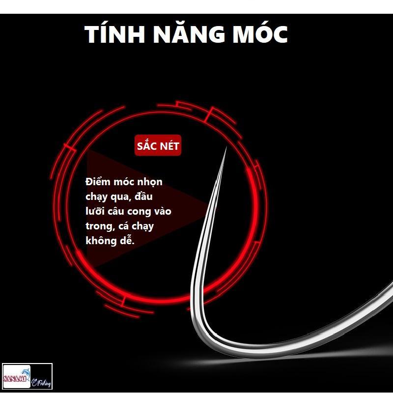 Lưỡi Câu Cá Răng Sói Thể Thao Siêu Bén-Mảnh-Nhẹ  LCC08