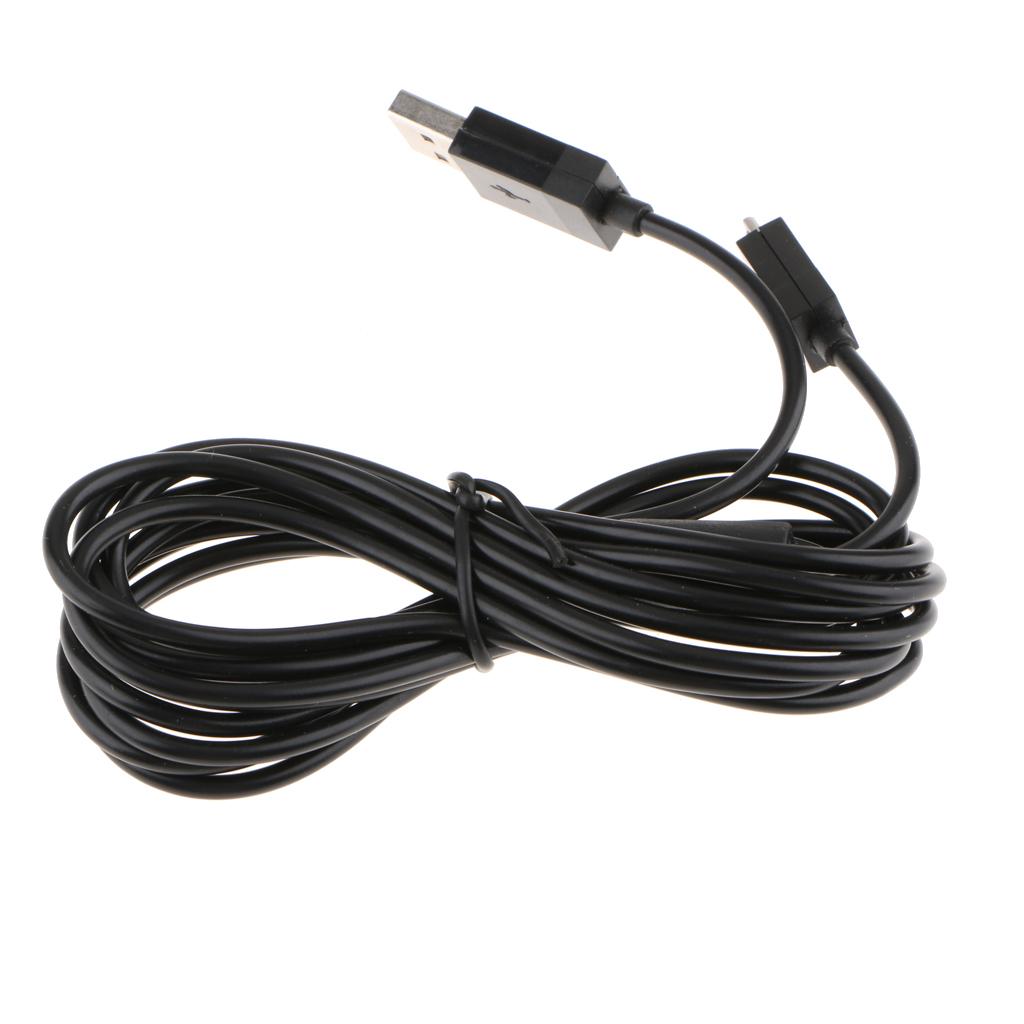 2m Micro USB To USB Charger Charging Data Cable For Xbox One PS4 Controller - Black