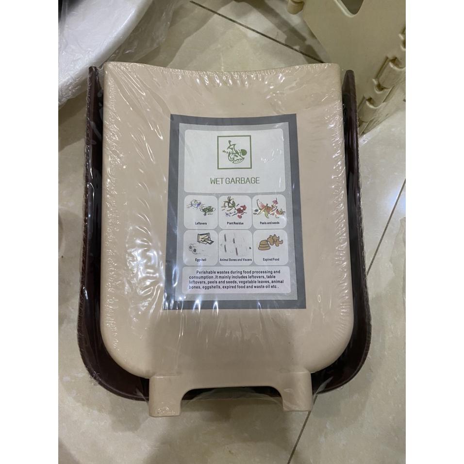 Thùng Rác Thông Minh Gấp Gọn, Thùng Rác Gài Cánh Tủ Có thanh Gạt Tiện Lợi