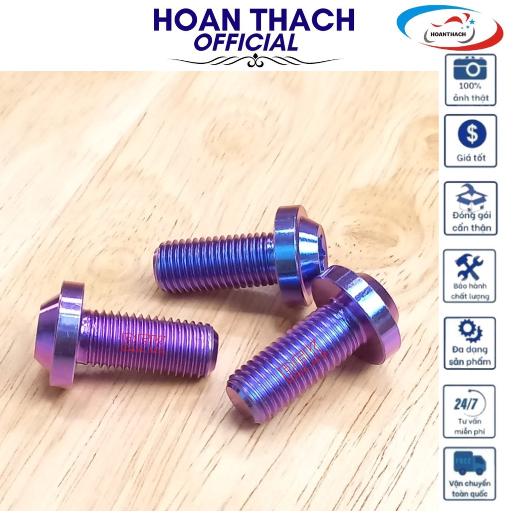 Ốc Gr5 10L20 Đầu Dù Xanh Tím dùng cho nhiều dòng xe máy SP016454 (giá 1 con)