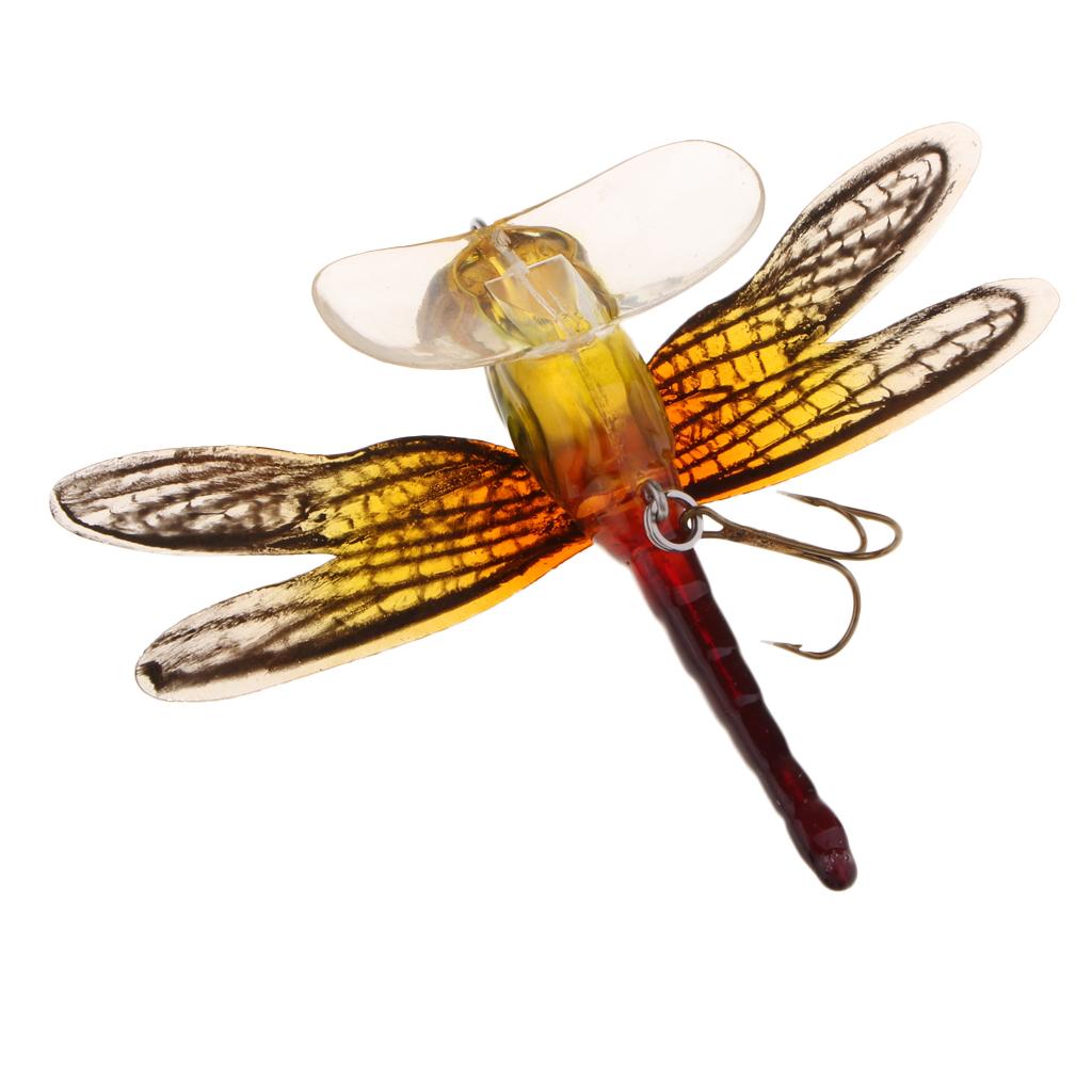 Popper Fishing Bait Life-like Dragonfly Floating Fly Fishing Flies Color F