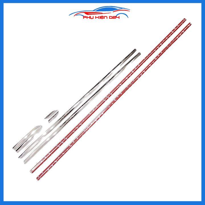 Bộ ốp nẹp sườn Mazda 3 2020-2021-2022 mạ crom viền chỉ nhỏ trang trí làm đẹp xe