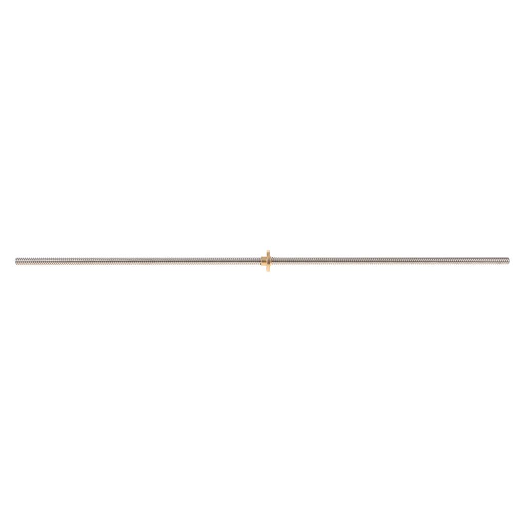 T8 Stainless Lead Screw With Copper Nut For 3D Printer Kit Parts Dia 8mm
