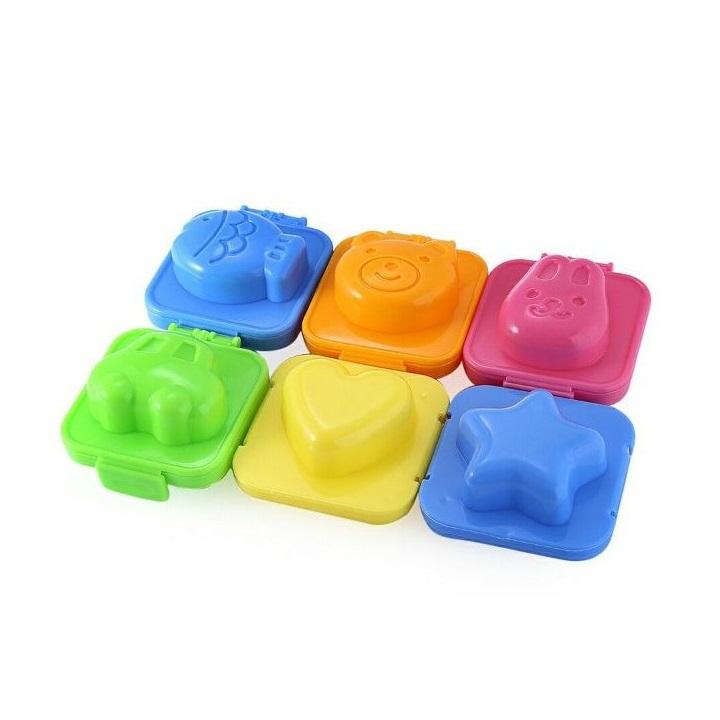 Bộ 6 Khuôn Ép Cơm Ép Trứng Ép Bánh Dễ Thương Cho Bé - Hàng Loại 1