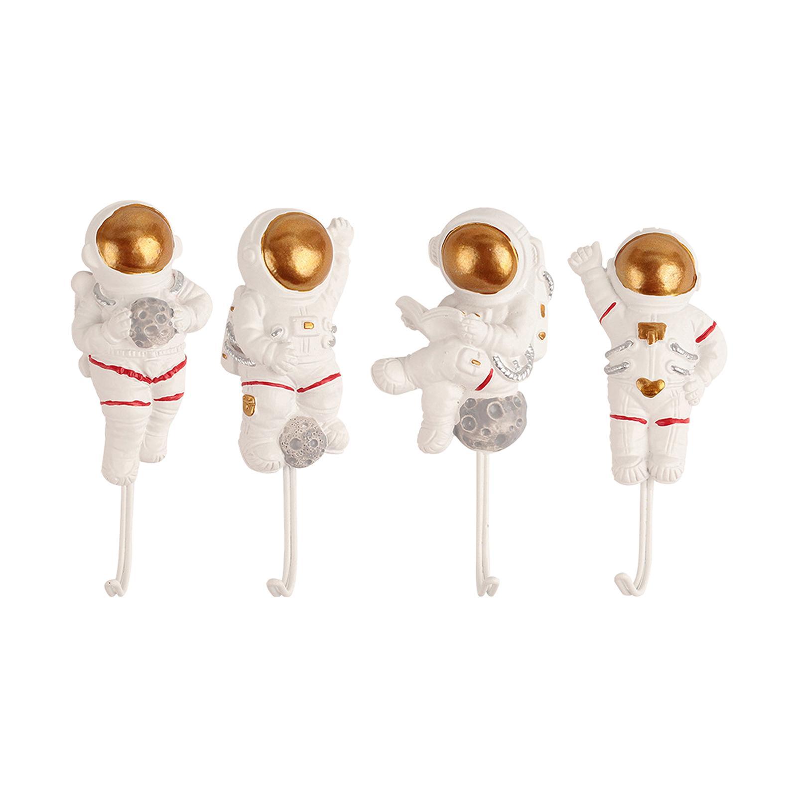 4x Resin Wall Hooks Clothes Hanger Wall Mounted Rack for Hat Kitchen