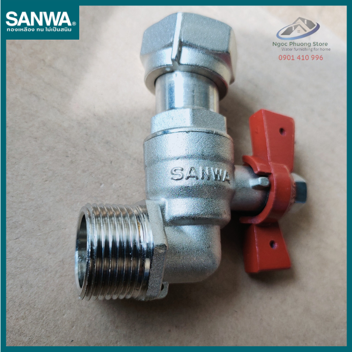 Van góc thường SANWA nhập khẩu, loại có Van 1 chiều/ không Van 1 chiều BV15ENV