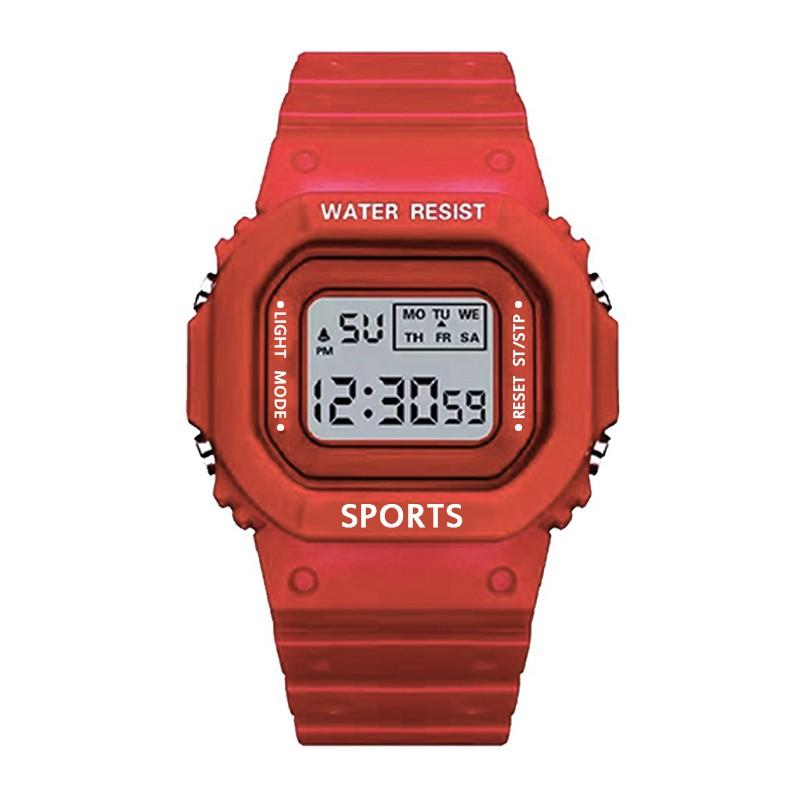 LED Digital Sports Watch Men Women Kids Silicone Strap Watches