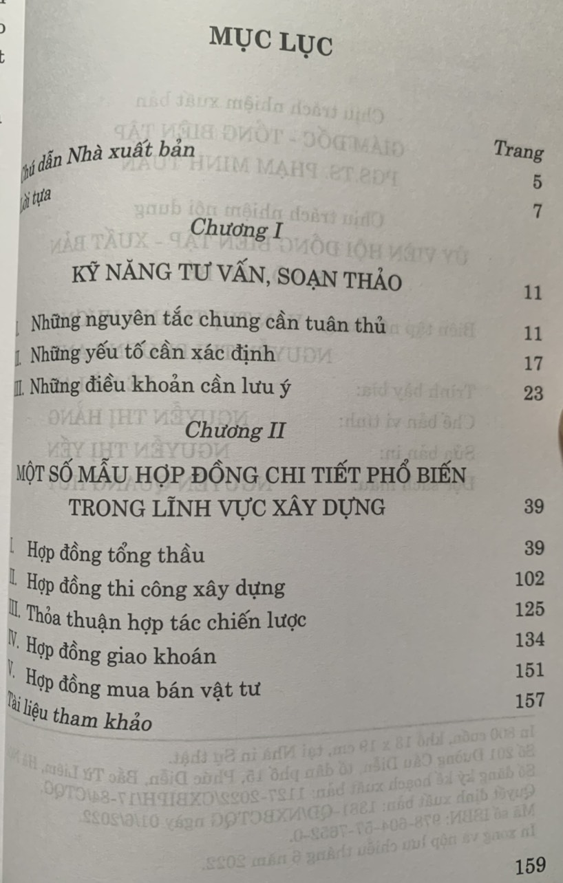 Kỹ năng tư vấn, soạn thảo và một số hợp đồng mẫu chi tiết trong lĩnh vực xây dựng