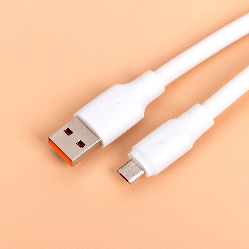 [Micro USB] Dây Sạc Cáp sạc nhanh Micro USB Dòng Sạc 6A 1M/2M Trắng