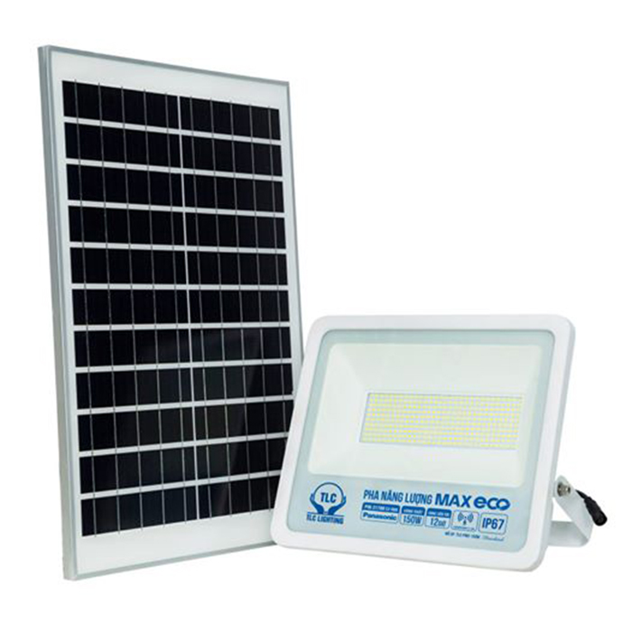 Đèn pha led năng lượng mặt trời Max Eco TLC 100W, HÀNG CHÍNH HÃNG, Công suất 100W, Pin Panasonic Dung lượng pin 30.000mAH