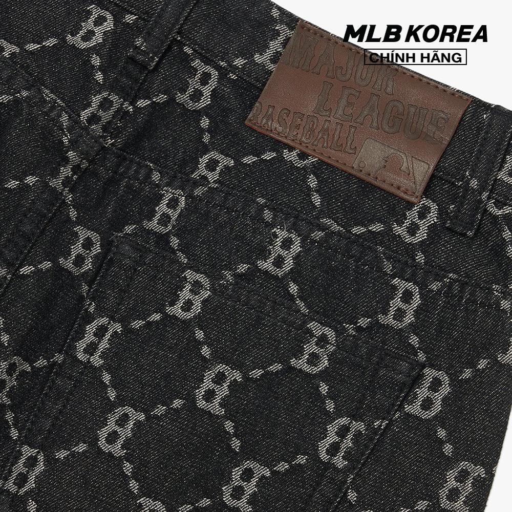 MLB - Chân váy mini denim chữ A Dia Monogram Jacquard 3FDSM0324