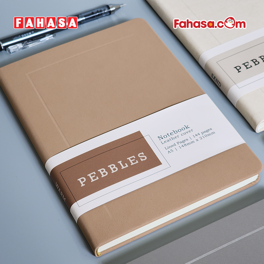 Sổ Bìa Da Pebbles A5 - Kẻ Ngang - 144 Trang 100gsm - The Sun - Warm Stone