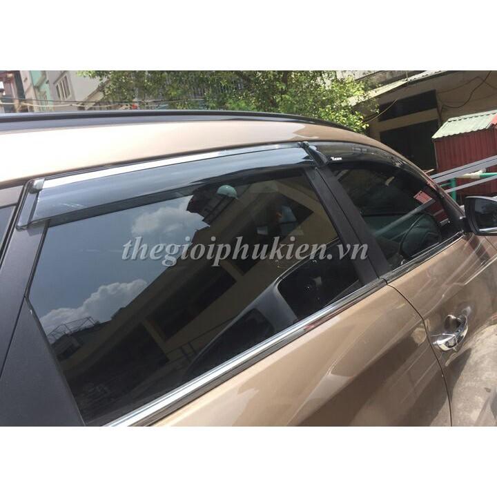Bộ vè che mưa Hyundai Tucson 2016-2019 chỉ mạ Crom cao cấp