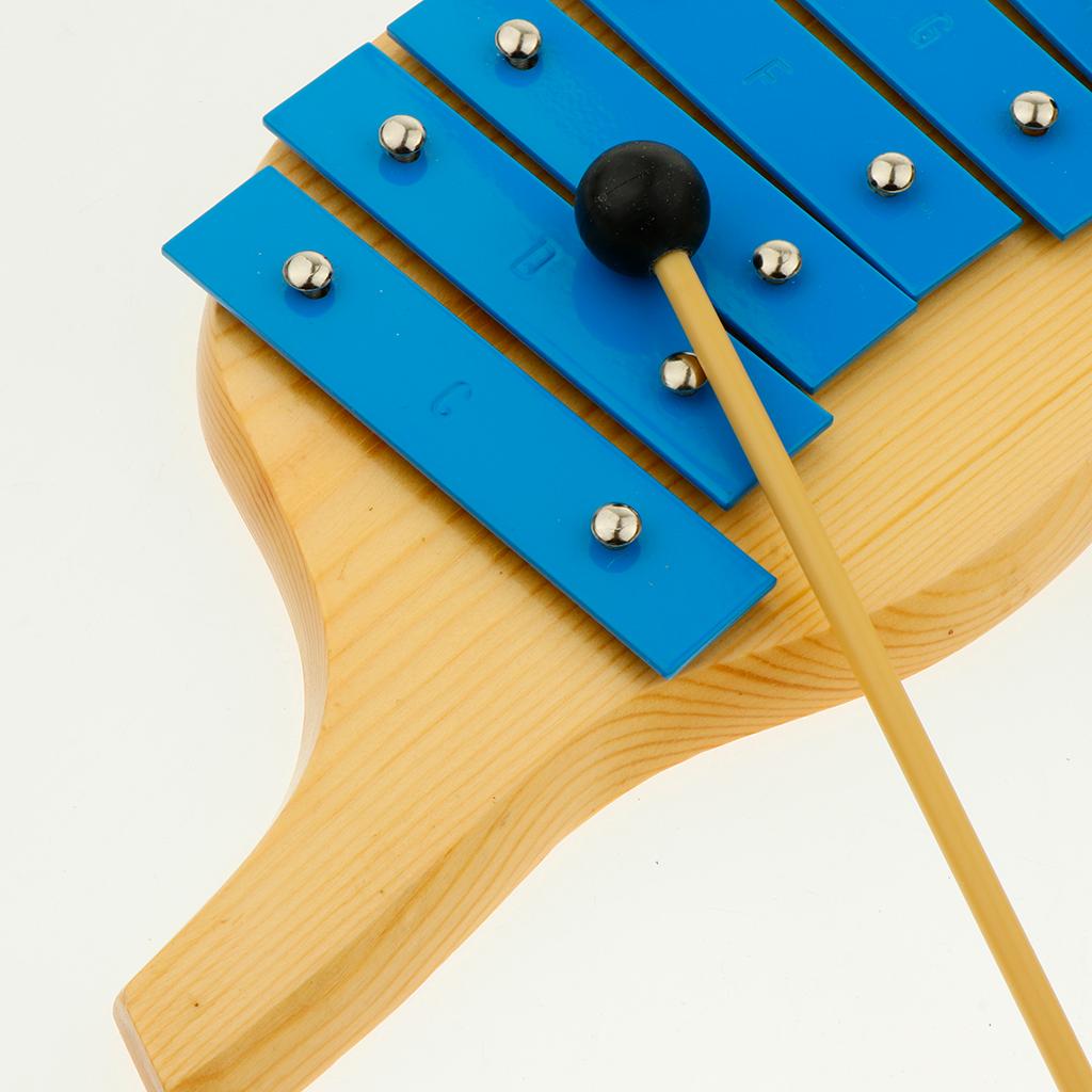 8 màu Gỗ Đàn Gõ Xylophone cho Trẻ Em Đồ Chơi Âm Nhạc cho Bé-với Hai Con-Gỗ An Toàn Mallet