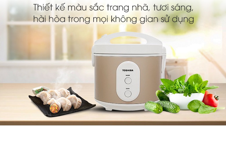 Nồi cơm nắp gài Toshiba 1 lít RC-10JH1TVN (600W)  - Hàng chính hãng