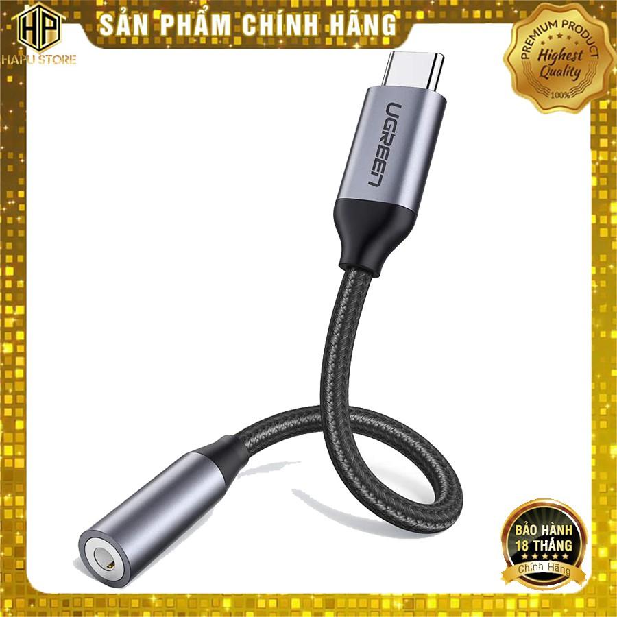 Cáp chuyển USB Type C to 3.5mm Ugreen 30632 dài 10cm chính hãng - Hàng Chính Hãng