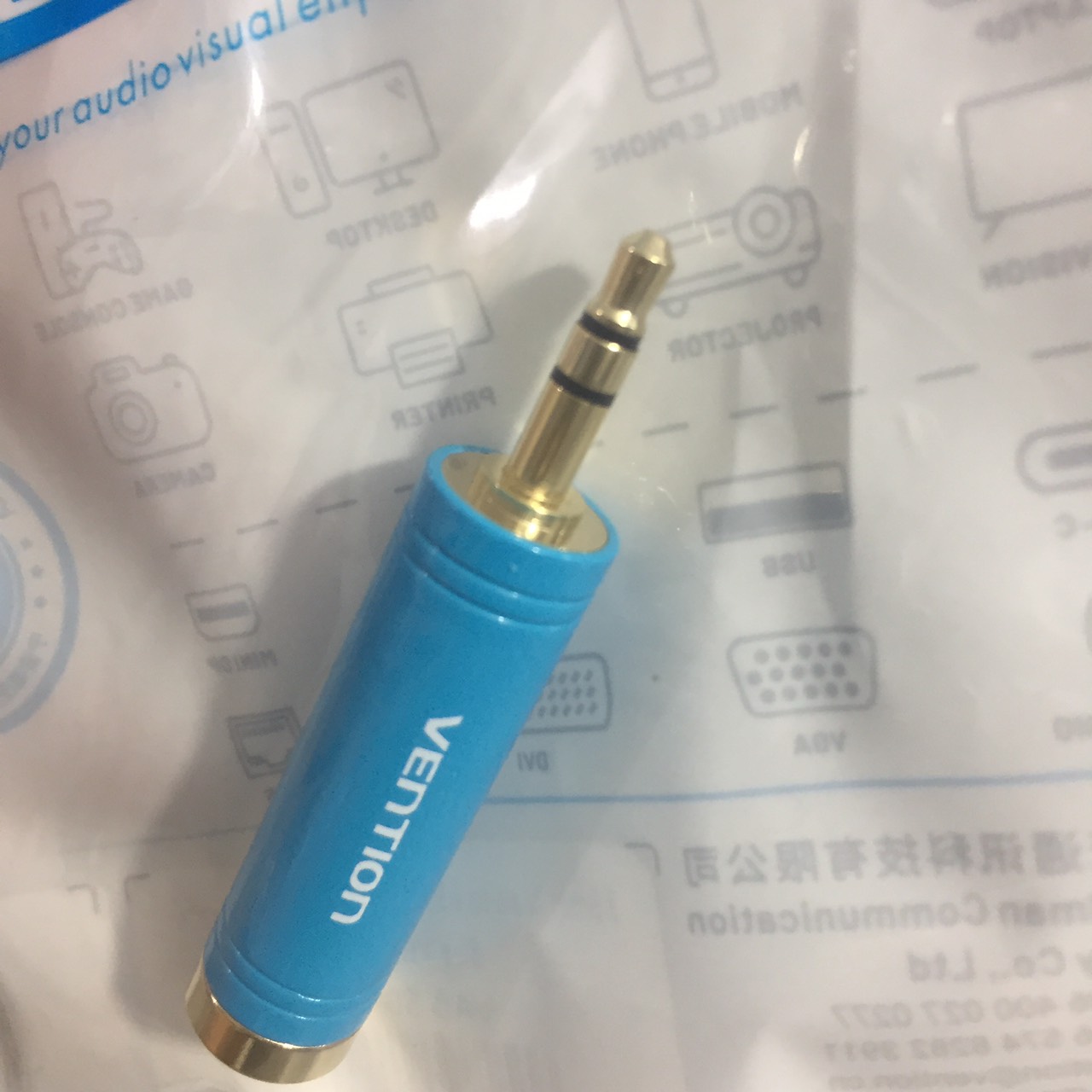 Đầu chuyển audio 3.5 male ra 6.5 Female Vention VABS04 - Hàng chính hãng