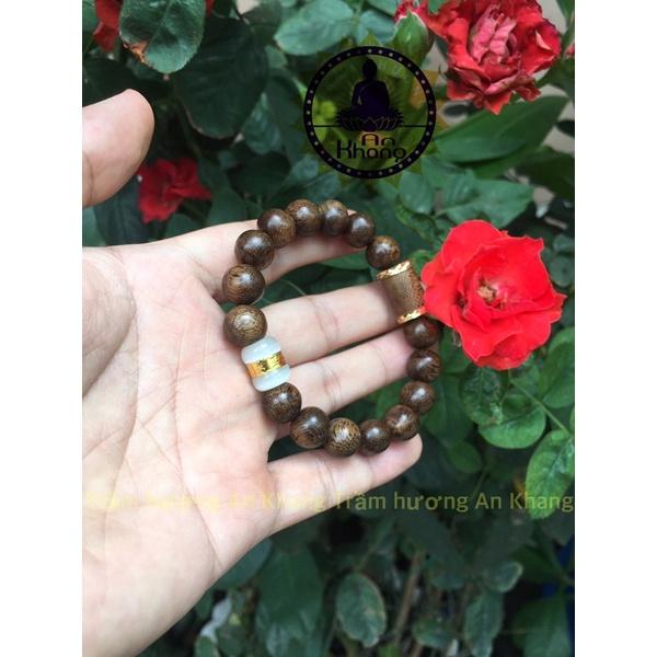 Vòng tay trầm hương tốc tự nhiên mix charm cao cấp