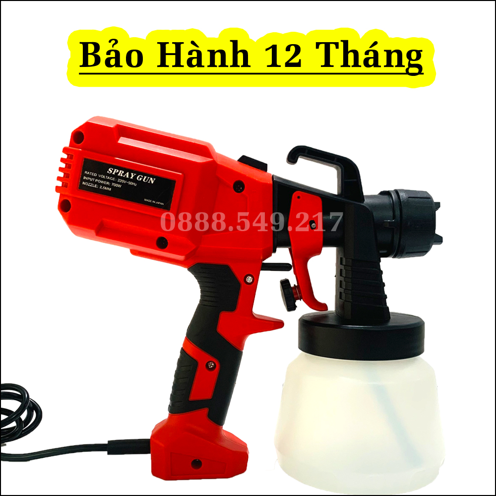 Máy Phun Sơn 700W - Phun Sơn Cầm Tay Dùng Điện  Công Suất Lớn Hàng Chuẩn Lõi Đồng Mẫu Mới