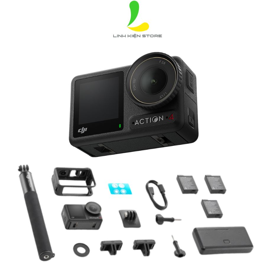 Hình ảnh Máy quay phim hành động DJI Osmo Action 4 (DJI OA4) - Camera hành trình quay 4k, công nghệ mới chống rung HorizonSteady - Hàng chính hãng