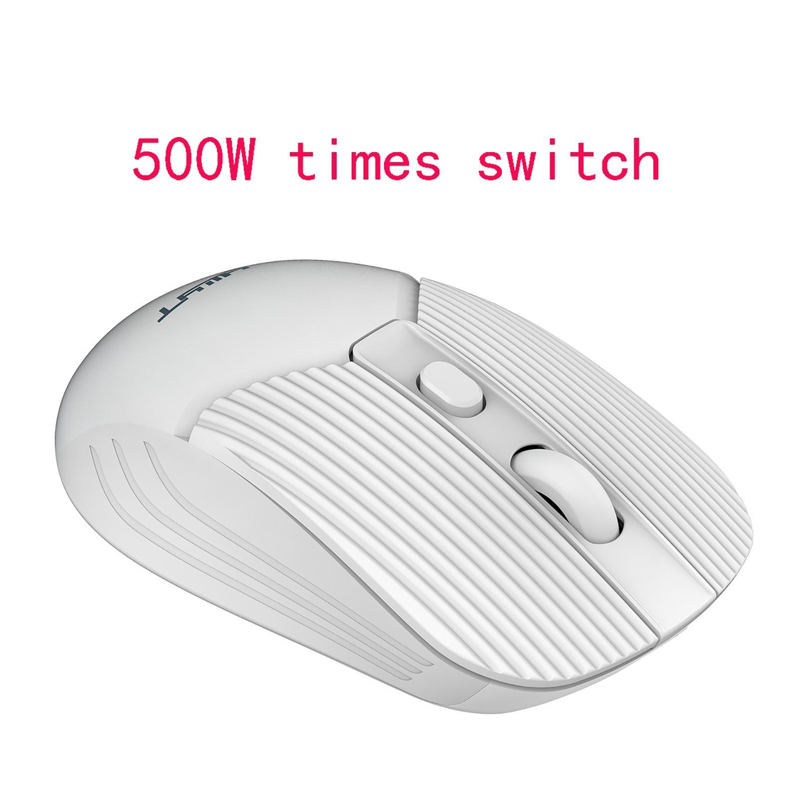 2.4G Wireless Mouse USB Receiver AAA Battery White