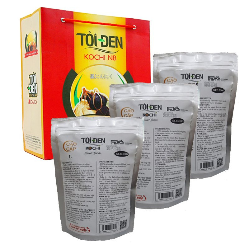 Combo 3 túi tỏi đen KOCHI cô đơn cao cấp 250g