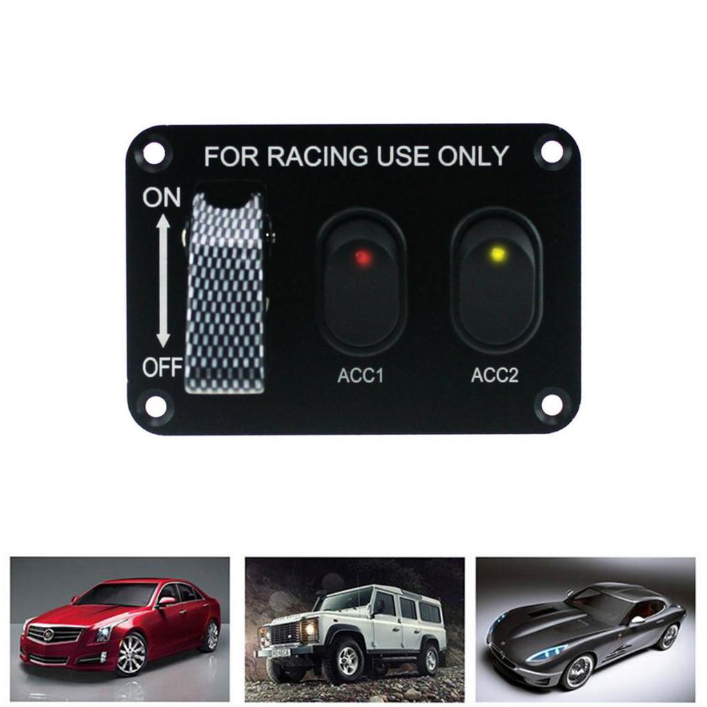 Red+White LED Toggle 2Pin & 3Pin DC 12V 20A Switch Button Panel For Car Boat