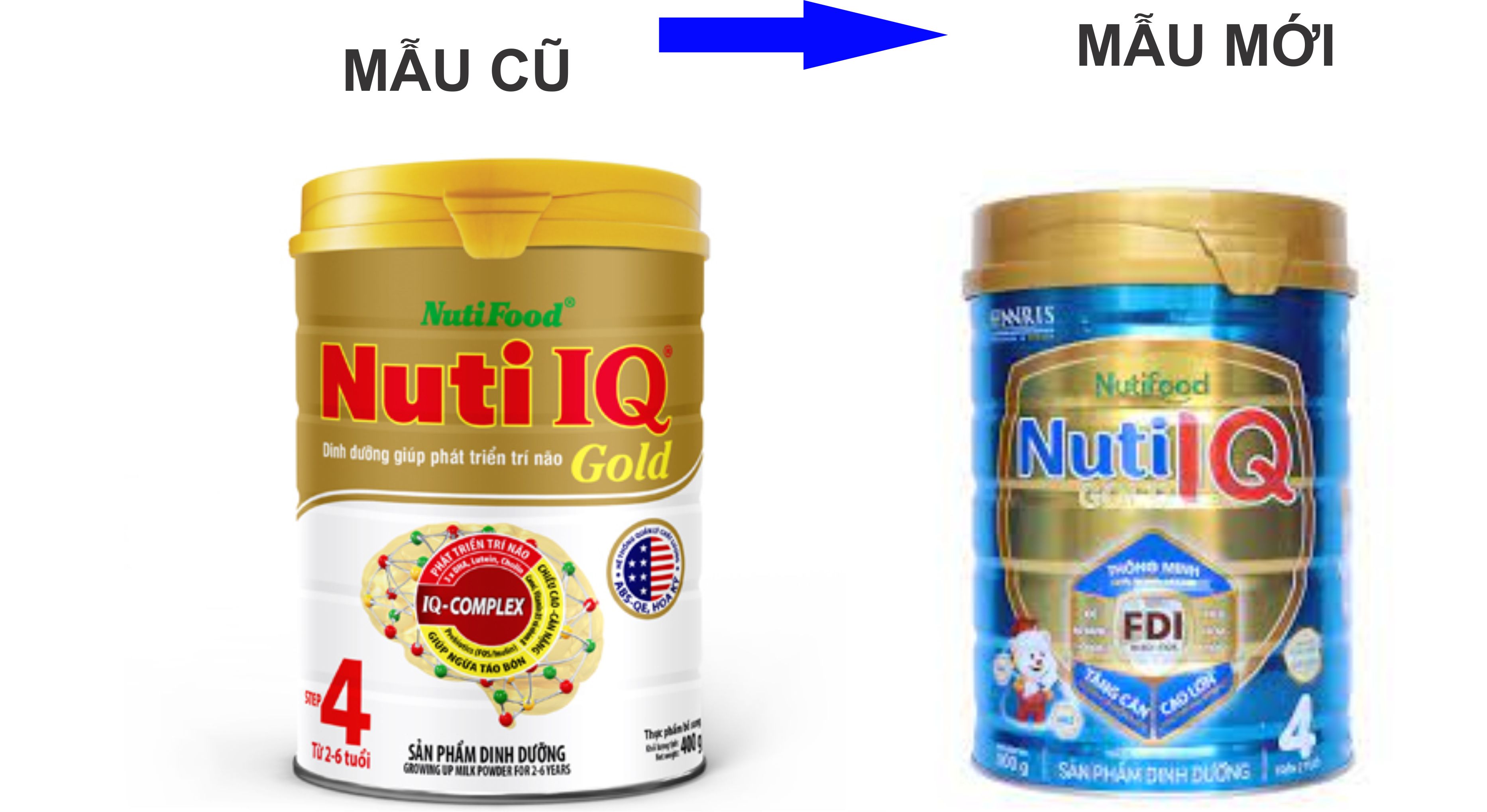 Sữa Bột Nutifood Nuti IQ Gold Step 4 (900g) – DD giúp phát triển trí não (Cho bé 2-6 tuổi)