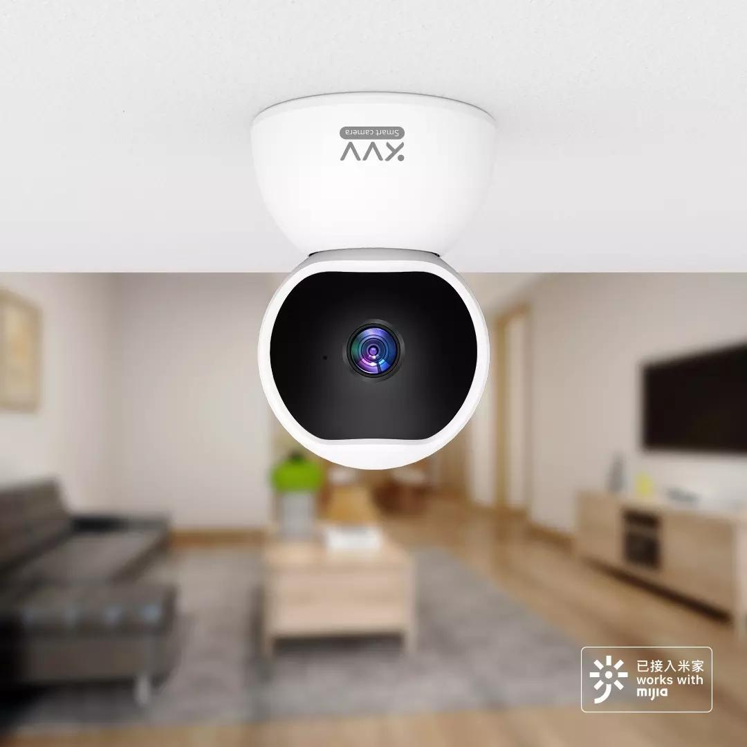 Máy ảnh Xiaovv Smart 360 Q2 PTZ 1296P HD WiFi WIFI Wireless CCTV Giám sát webcam Cảnh báo âm thanh trong nhà