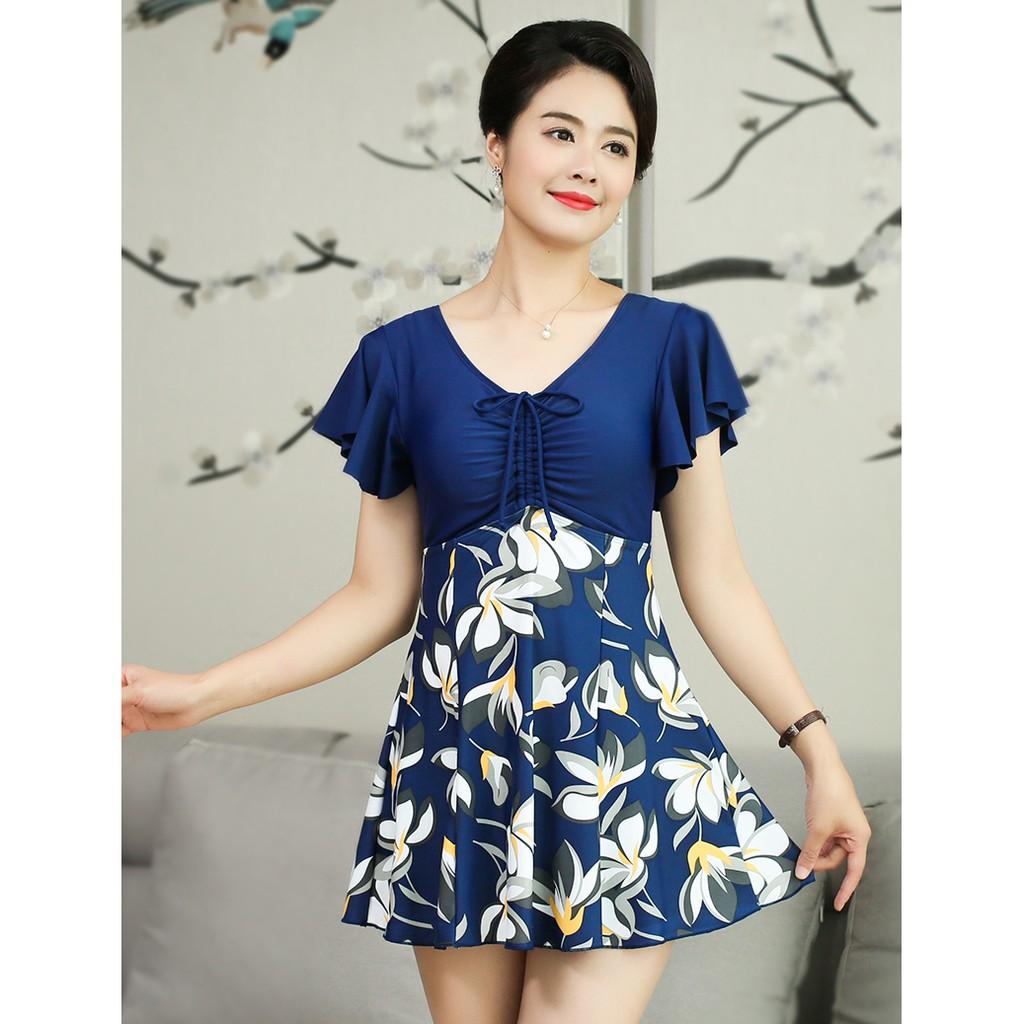 Bộ Đồ Bơi Trung Niên Che Phủ Bụng - Quần Áo Tắm Cho Mẹ Có Bigsize