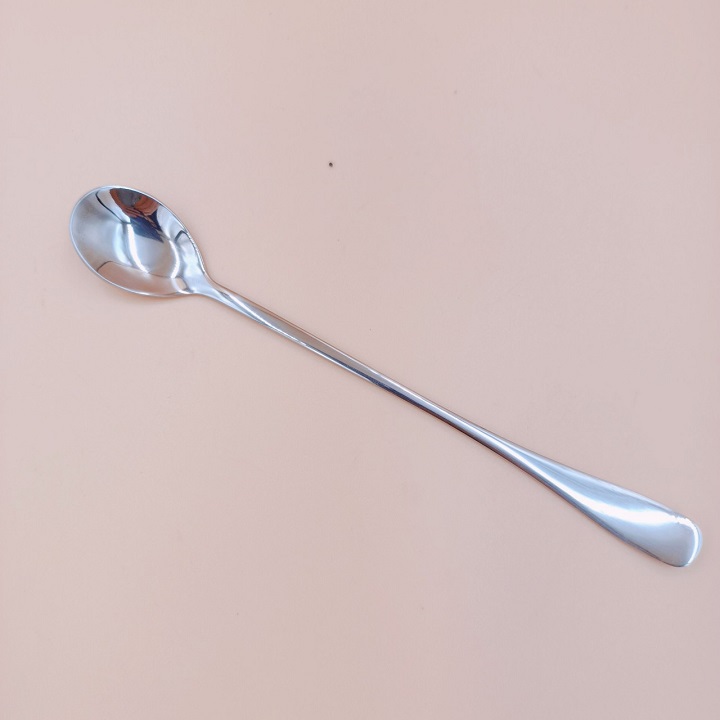 Thìa muỗng inox cán dài uống sinh tố, trà chanh mẫu trơn không gỉ cao cấp