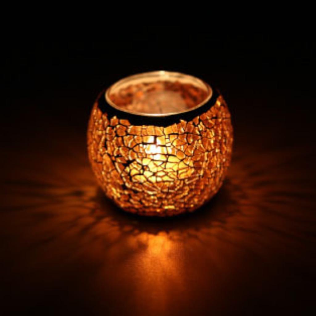 2xMoroccan Mosaic Glass Votive Candle Tea Light Holder Candelabra Candlestick #9