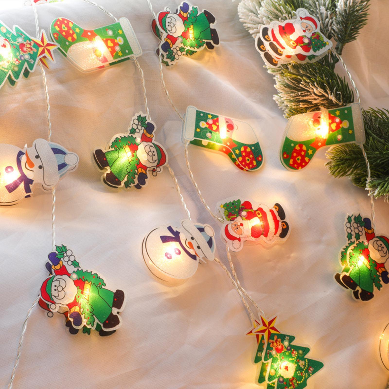 Christmas String Lights Hanging Ornament Decorative Snowman for Festival
