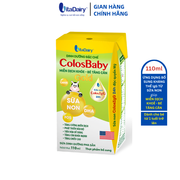 SBPS Colosbaby Gold 110ml giúp bé tăng cân, miễn dịch khỏe - VitaDairy
