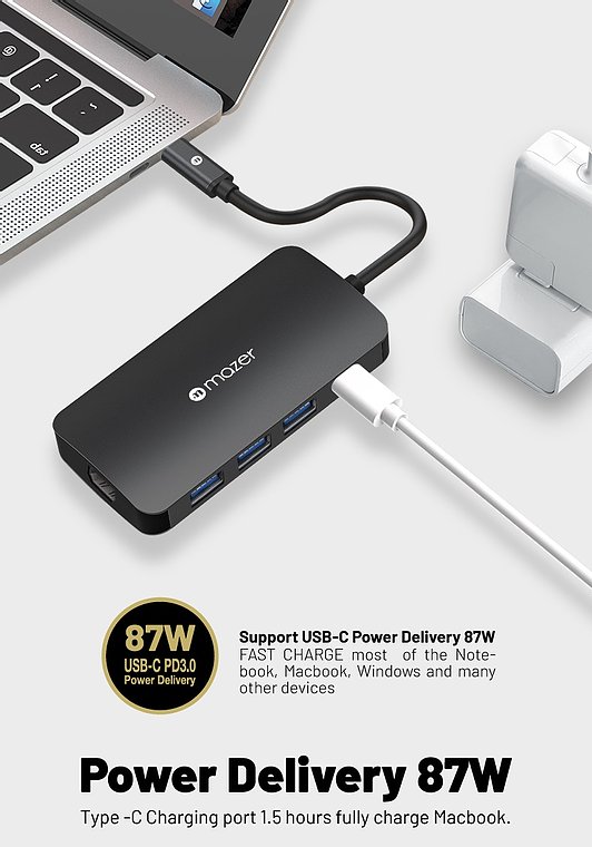 Cổng Chuyển Đổi Mazer USB-C 8-in-1 HUB To HDMI 4Kx2 - hàng chính hãng