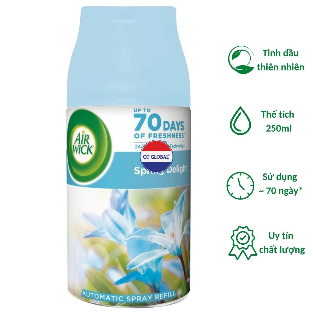 Bình xịt thơm phòng Air.Wick Spring Delight 250ml QT00023 - hoa nghệ tây