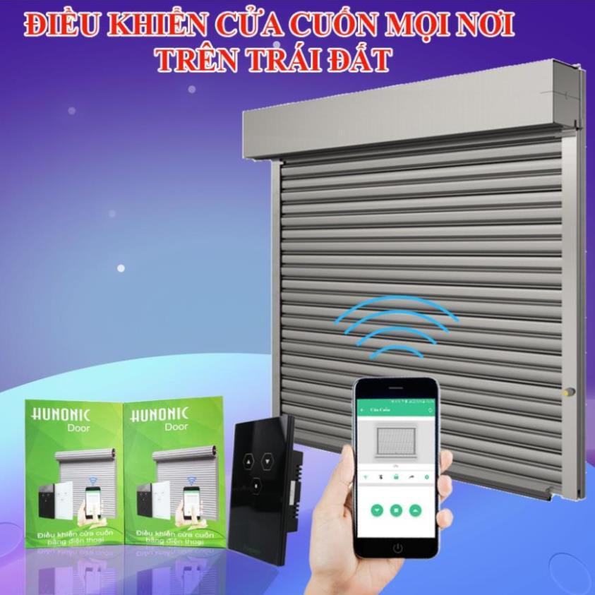 Công Tắc Cửa Cuốn Thông Minh Hunonic Door Màu Đen│Công tắc điều khiển cửa cuốn từ xa bằng điện thoại