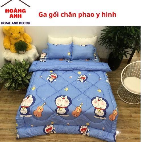 Sét chăn ga bọc đệm cottong poly 5 món nhiều kích thước