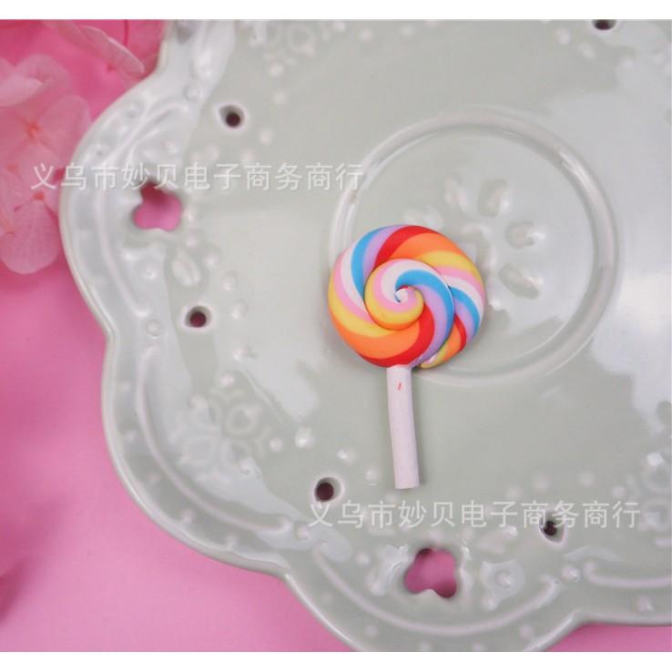 HN * Charm kẹo mút cầu vồng cho các bạn trang trí ốp điện thoại, nhà búp bê, DIY