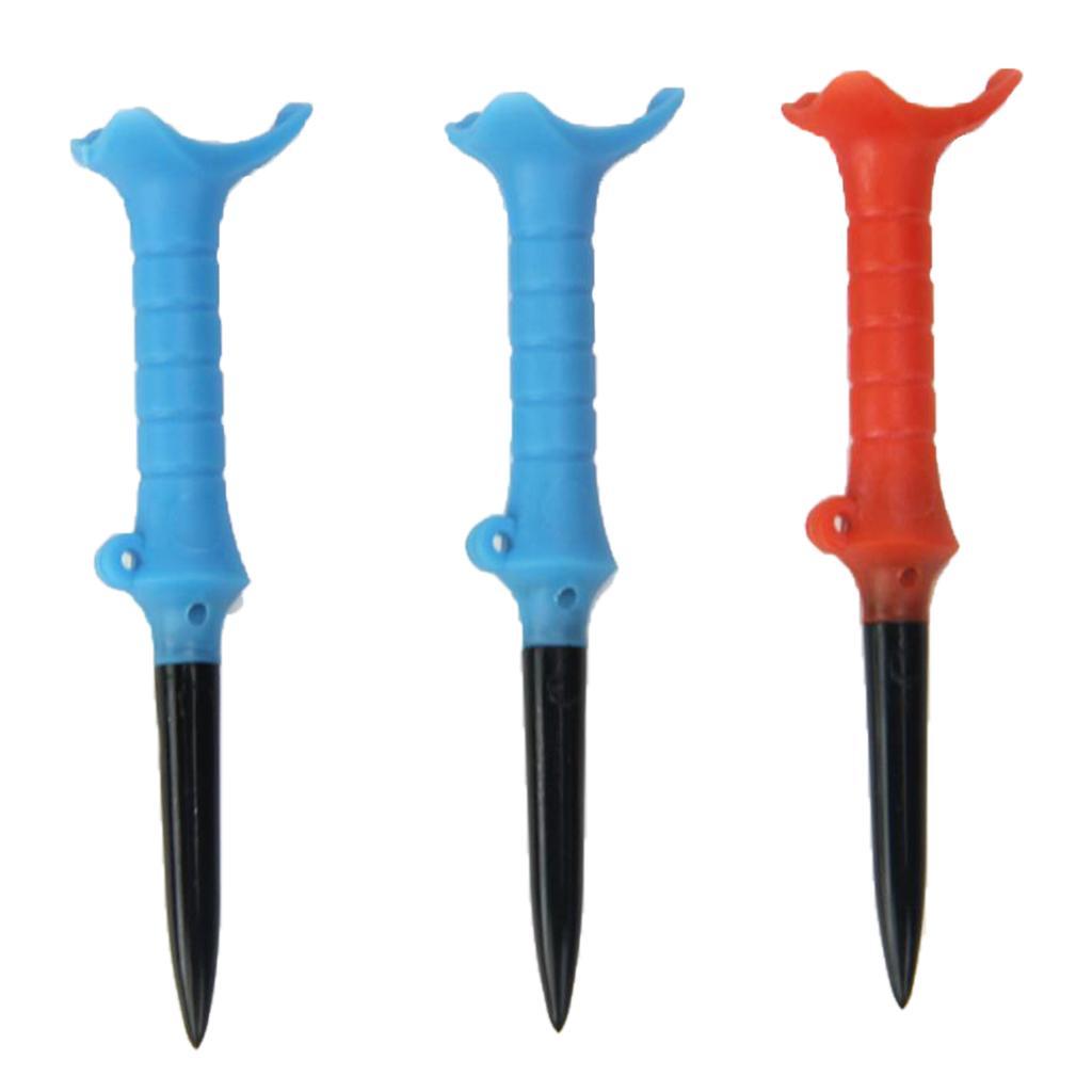 3pcs Assorted Golf Tee Rotatable Tees Replacement Golfer Trainer Guide Tee