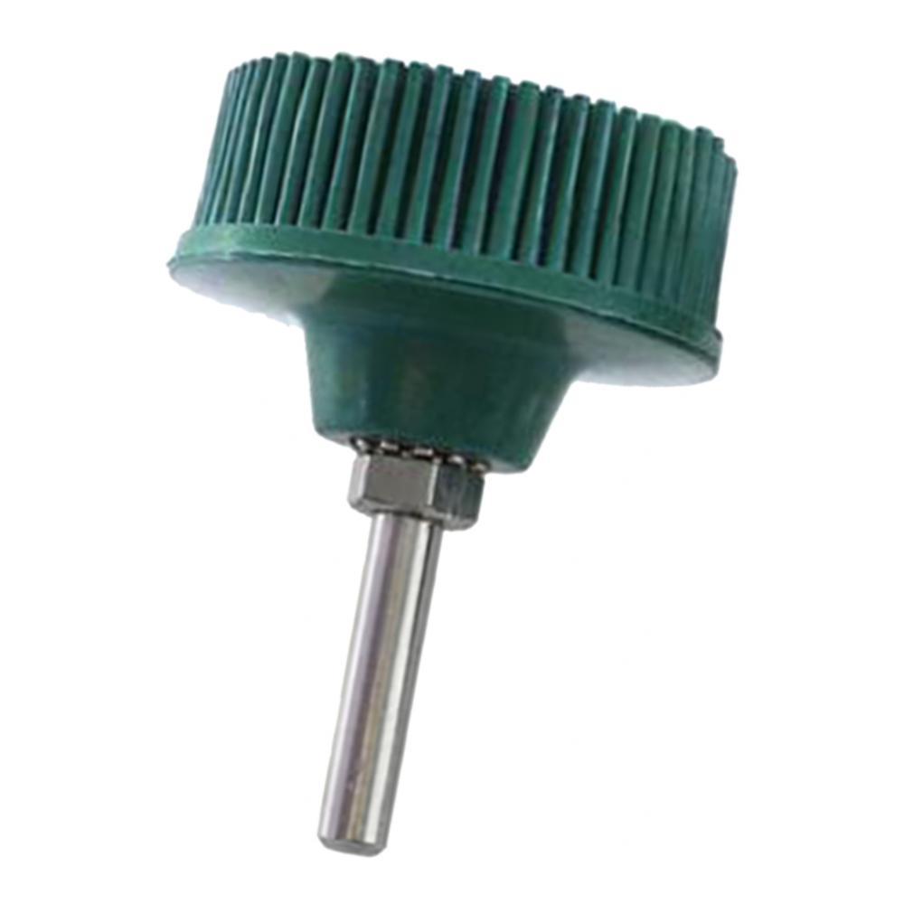 2pcs Tapered Bristle Disc Drill Brush Attachment Rubber Polishing Deburring Disc