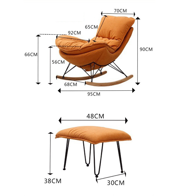 Ghế Lười Thư Giãn, Ghế Bập Bênh Đọc Sách, Ghế Sofa Lười- Tặng Kèm Đôn Ghế Gác Chân Êm Ái Chắc Chắn Bền Đẹp