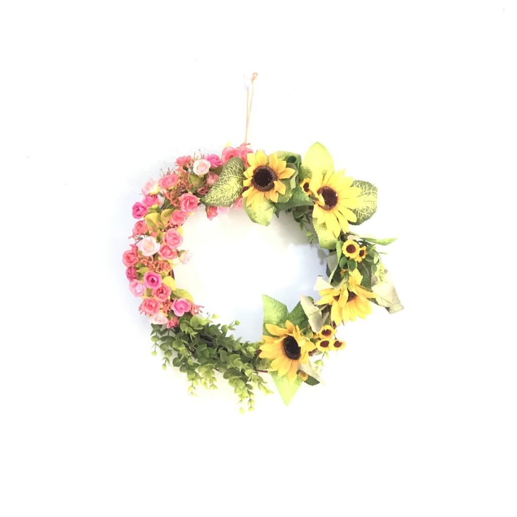 Vòng hoa giả vòng hoa mùa xuân