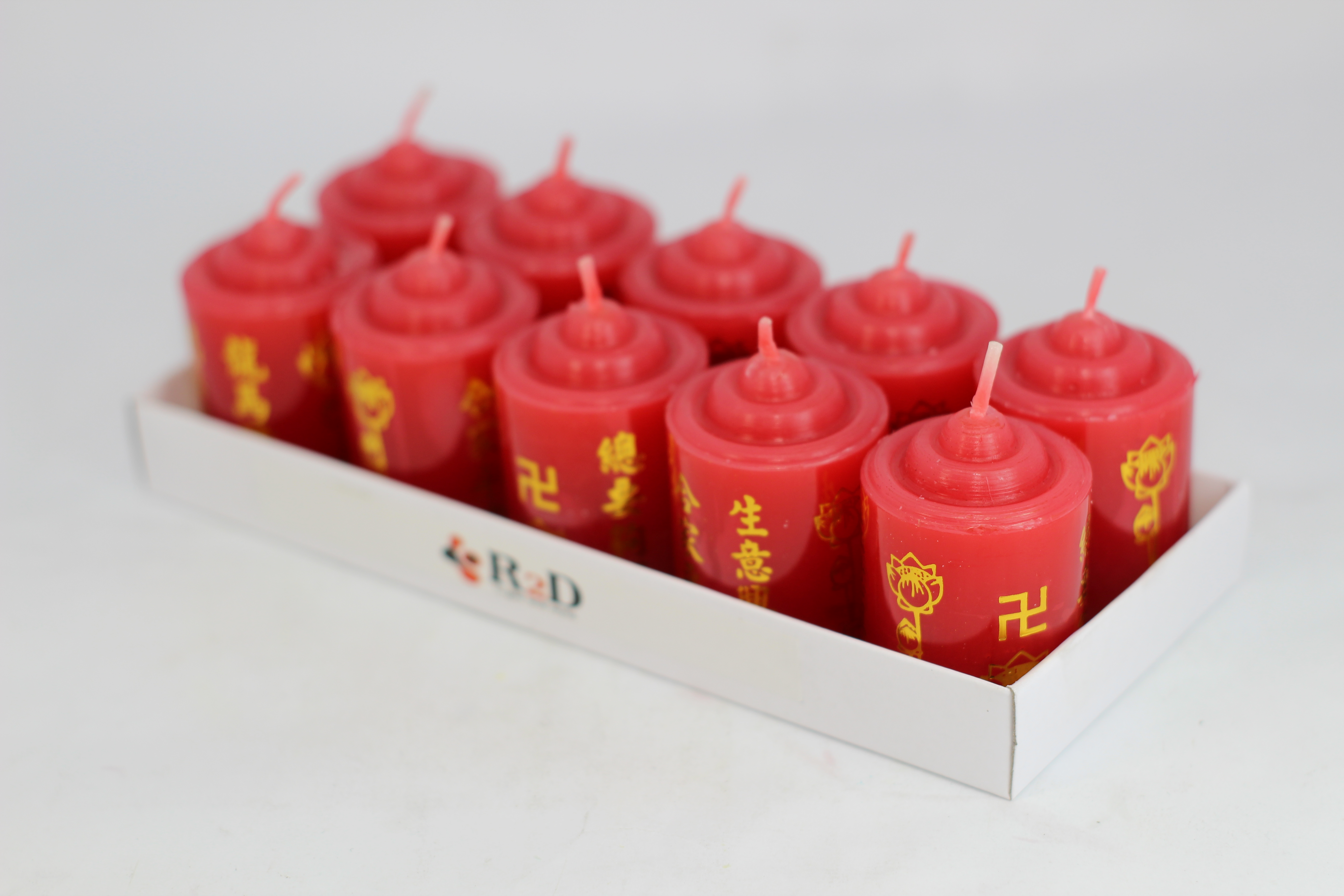 Nến thắp sáng đỏ, nến năm mới, nến đoàn viên, nến viên [lốc 10 viên], size mini, màu đỏ/ vàng từ shop R2D, dùng thắp sáng, trang trí, thờ cúng, thành phần tự nhiên, lành tính.