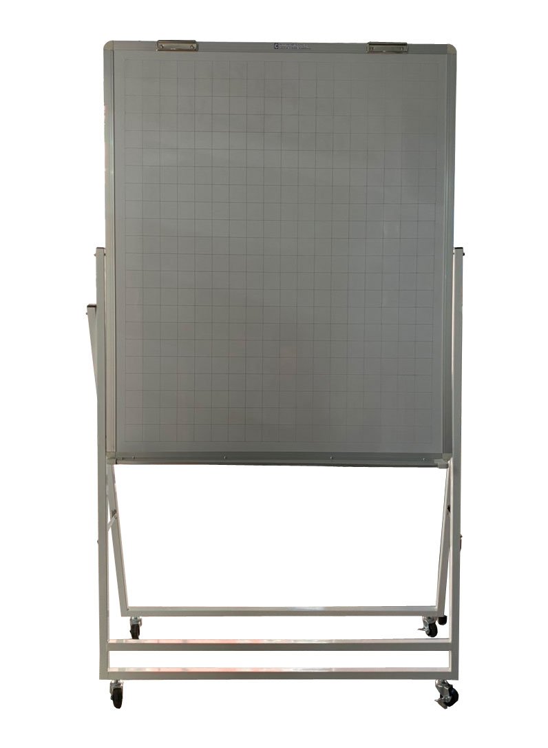 Bảng Flipchart Cố Định Viết Bút Lông Có Ô Ly Bavico - Trắng (0.8 x 1.2 m)